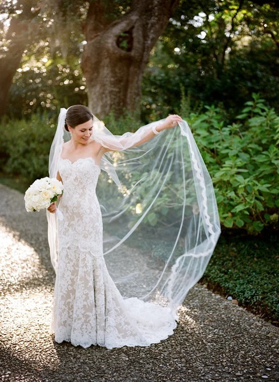Bridal veil cheap lace